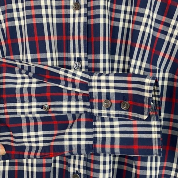 J. Crew Plaid Button Down Shirt - Red and Blue - Picture 9 of 11